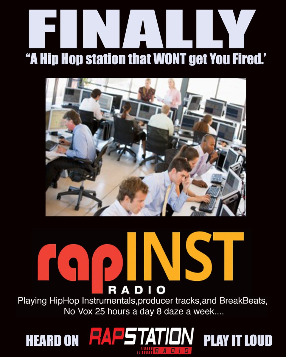 rapINST ( pronounced rap I-N-S-T ) The only HipHop All Instrumental radio station all day all night get app rstvapp.com ⁦@Rapstation365⁩