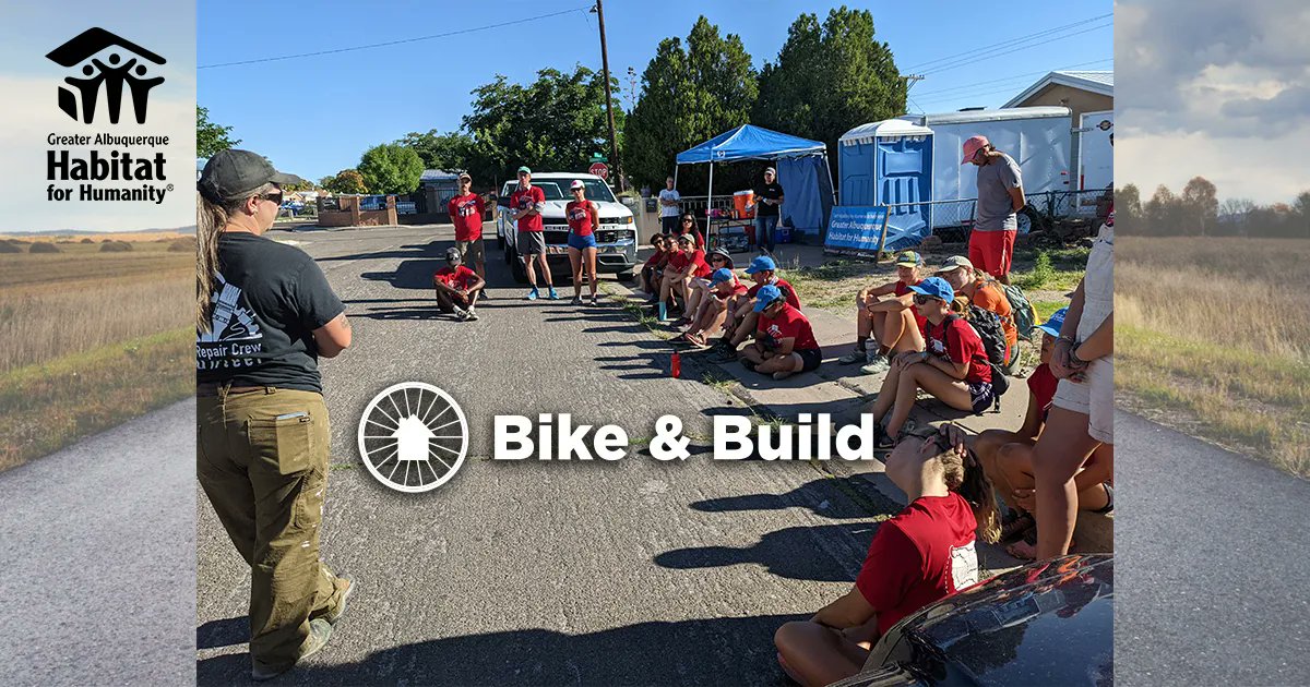 ABQHabitat's tweet photo. Through service-oriented cycling trips, @bikeandbuild benefits affordable housing and empowers young adults for a lifetime of service and civic engagement.
Interested in volunteering? https://t.co/NneBvbOupi
#habitatabq #bikeandbuild #affordablehousing #homerepair #voluteer https://t.co/4DdVPUbLiX