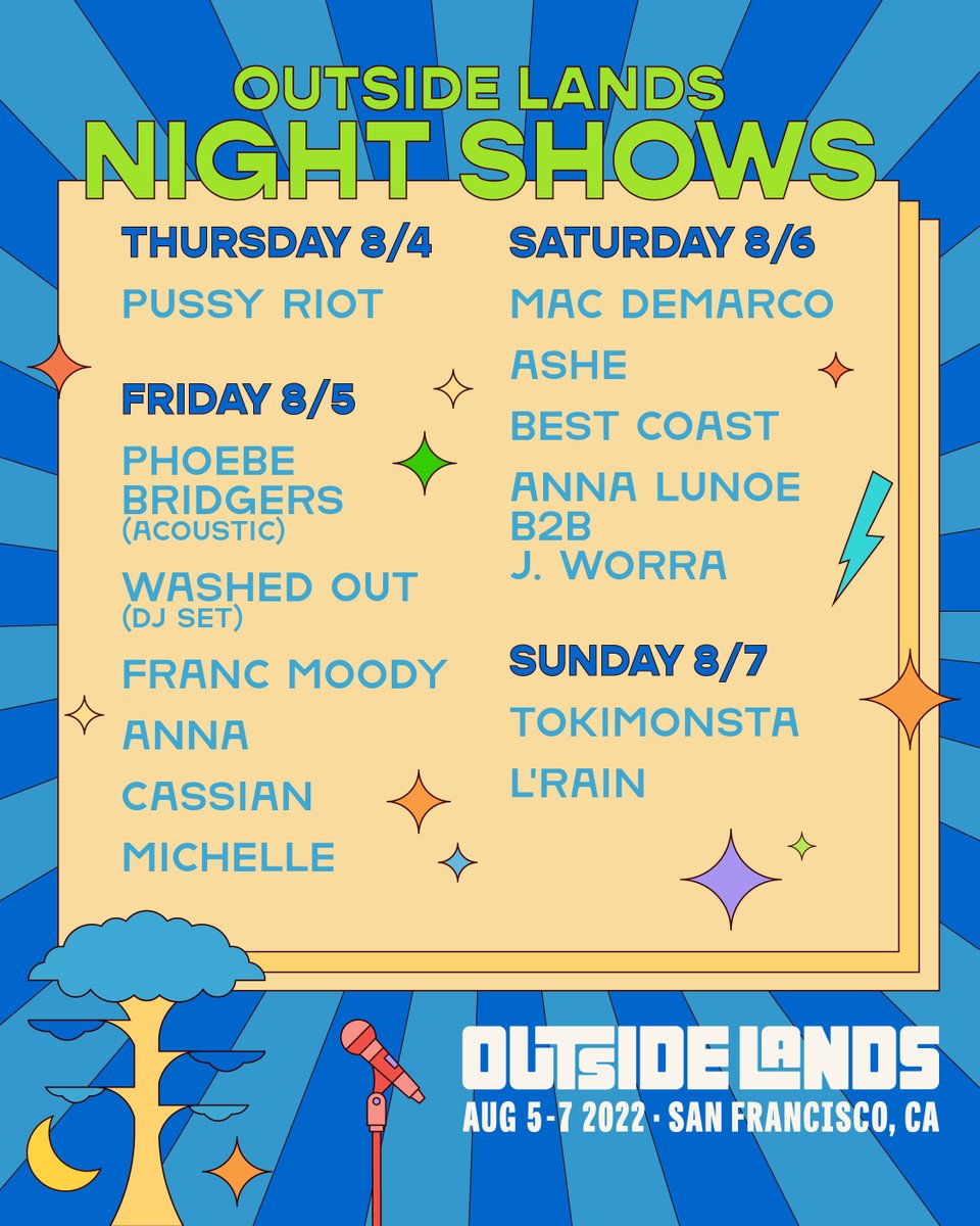 Outside Lands Night Shows lineup for 2023