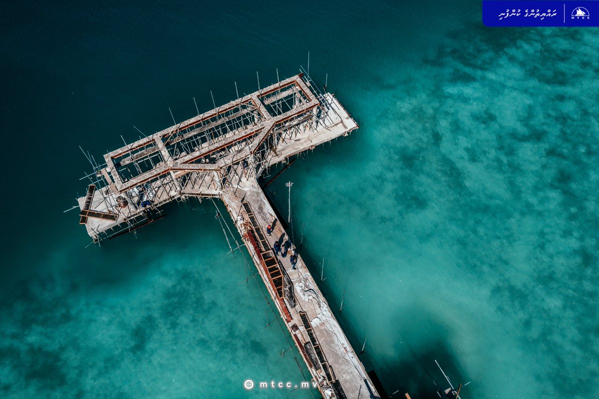 MTCCPlc's tweet photo. #TeamMTCC is working day and night to complete the development of K.kudagiri picnic island. 
Arrival Jetty works are ongoing with 80% completion. Roofing works of the jetty and the resting area are being carried out at the project site.
#kudagiriPicnicIsland
#MtccCSRInitiative https://t.co/we2oun7jTy