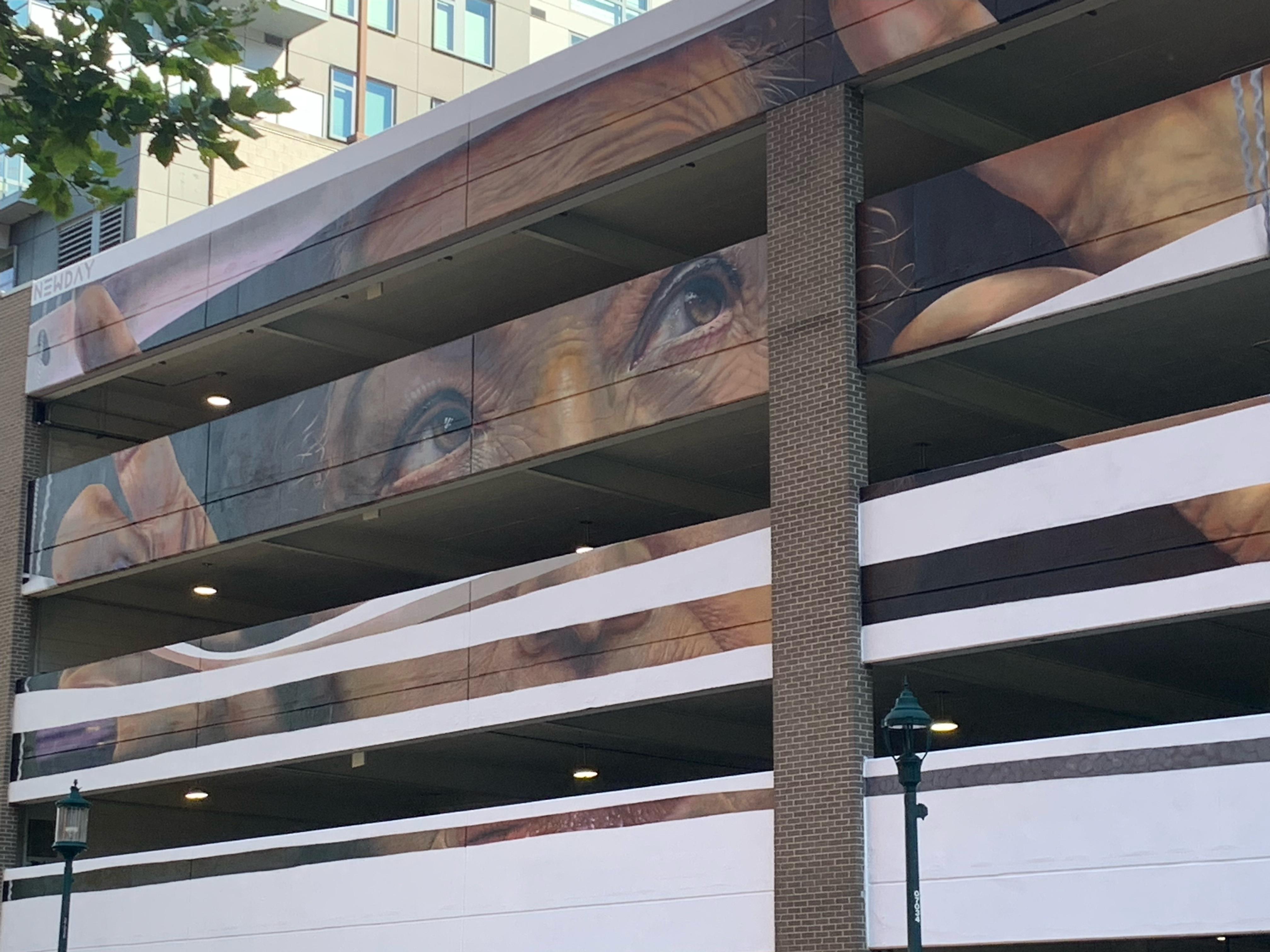 ‘Paint the Town’ Initiative Adds New Mural Created by JahOne to Bethesda Parking Garage 11