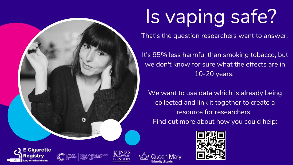 Over 3.5 million people in the UK vape, but researchers don't have the data they need to make claims about the long-term effects. Help us build a resource to change that. Find out more here; buff.ly/3bW9XgA