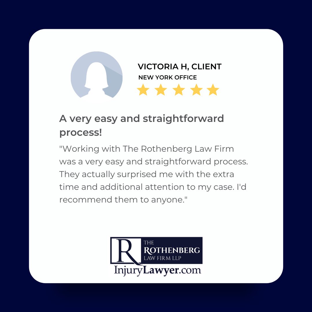 At The Rothenberg Law Firm, we pride ourselves on making it easy for our clients to take legal action and get the justice they deserve. #injurylawyer #InjuryLaw #injury #injuryattorney #injuryattorneys #lawyer #TheRothenbergLawFirm #NYinjuryattorneys #NJinjurylawyers