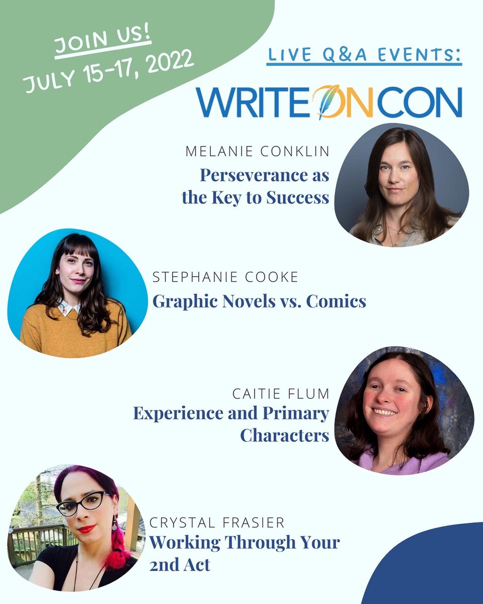 WriteOnCon (@writeoncon) on Twitter photo Spotlighting some #WriteOnCon2022 LIVE Q&A Events and awesome Guest speakers @MLConklin <a href="/hellocookie/">Stephanie Cooke (Mostly Updates)</a> <a href="/caitief/">Caitie-Marie Frantz</a> and <a href="/AmazonChique/">Crystal Frasier</a>
Full lineup ➜writeoncon.org/announcing-our…
Submit Questions for live events ➜ writeoncon.org/eforms/writeon…
Register ➜ writeoncon.org/register/ Spotlighting some #WriteOnCon2022 LIVE Q&A Events and awesome Guest speakers @MLConklin <a href="/hellocookie/">Stephanie Cooke (Mostly Updates)</a> <a href="/caitief/">Caitie-Marie Frantz</a> and <a href="/AmazonChique/">Crystal Frasier</a>
Full lineup ➜writeoncon.org/announcing-our…
Submit Questions for live events ➜ writeoncon.org/eforms/writeon…
Register ➜ writeoncon.org/register/