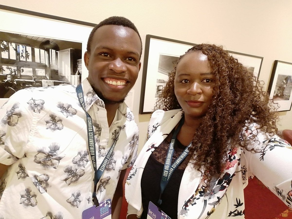 Look who I found at ISMB <a href="/Festus_nyasimi/">ً</a> <a href="/BioinfoHub_KE/">Bioinformatics Hub of Kenya</a> #ismb2022 #madison <a href="/EANBiT_Project/">EANBiT</a>