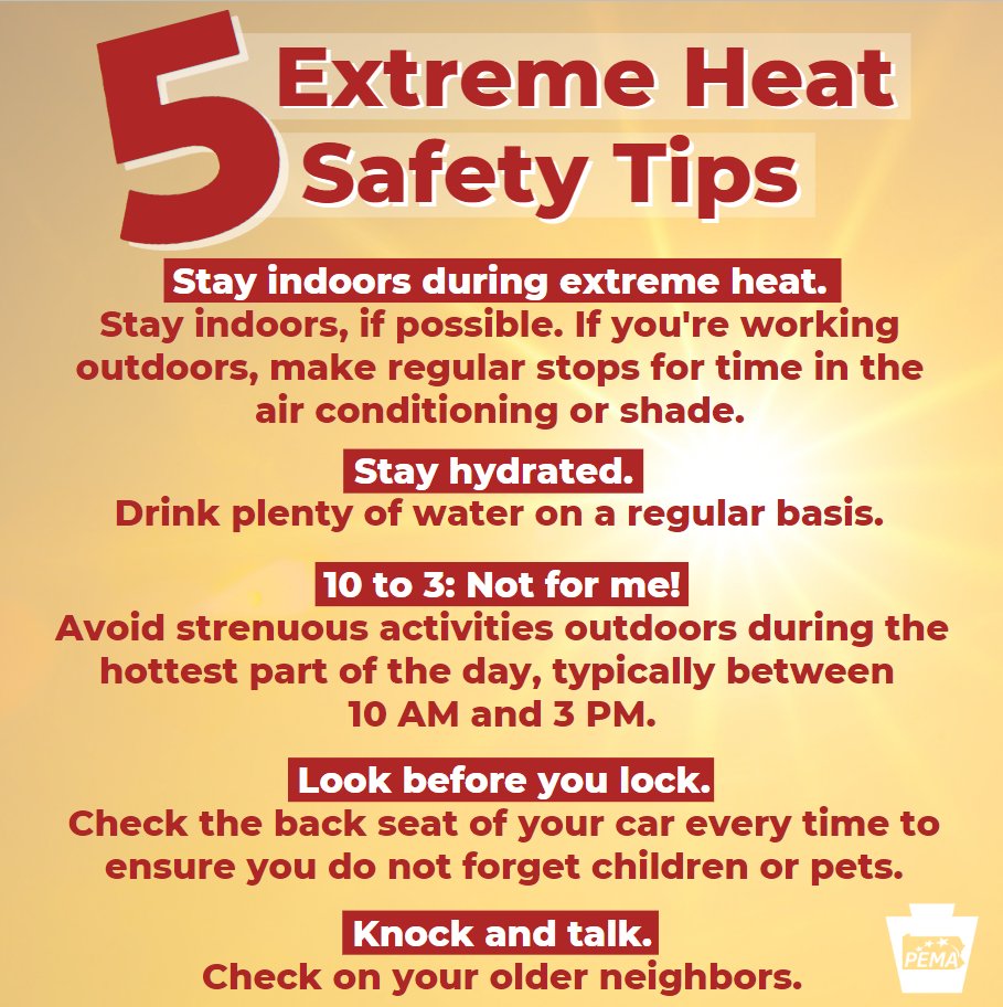 aid_in_pa's tweet photo. July ​#ReadyPA Newsletter is HOT off the press! 🔥https://t.co/GLTYiqjX6A 

🥵 Extreme #HeatSafety 
 👩‍🏫 Know Your Heat Terms
🐶 Pets &amp; Heat Safety

Sign up to receive monthly tips &amp; tools to become better prepared. ➡️ https://t.co/y76eoX5CrM 

 #EmergencyPreparedness https://t.co/Nveo6KIrrH