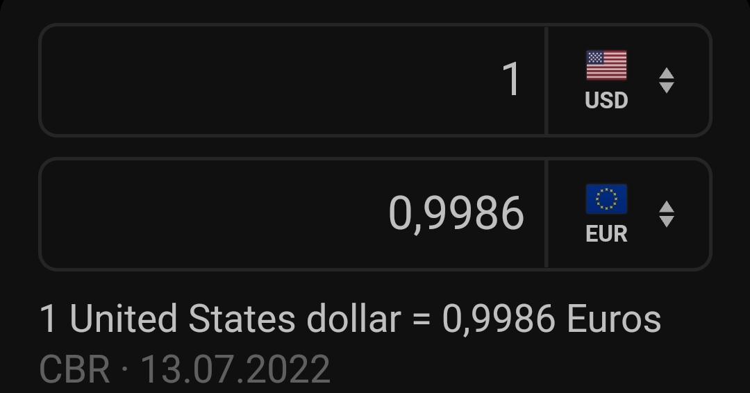 ❗️Курс доллара поднялся выше евро впервые с 2002 года.