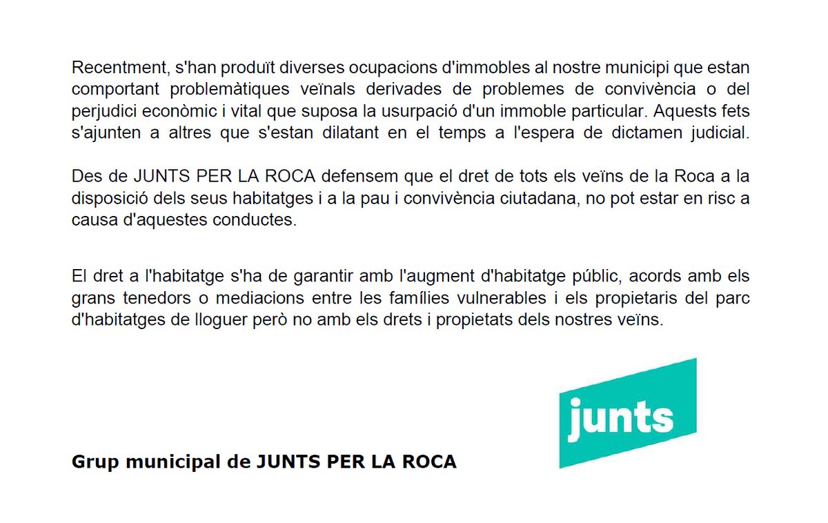 Junts Per La Roca tweet media