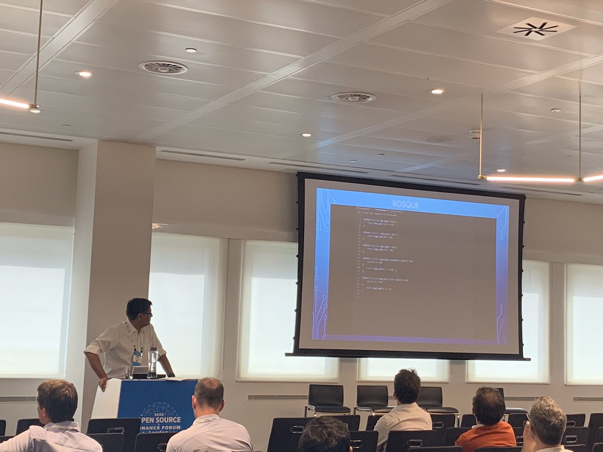 FINOSFoundation's tweet photo. Breaking new ground in RegTech through open source TechSprint innovation - @REGnosys, Minish Patel #osfflondon #osfinserv https://t.co/c9EZFWubbq