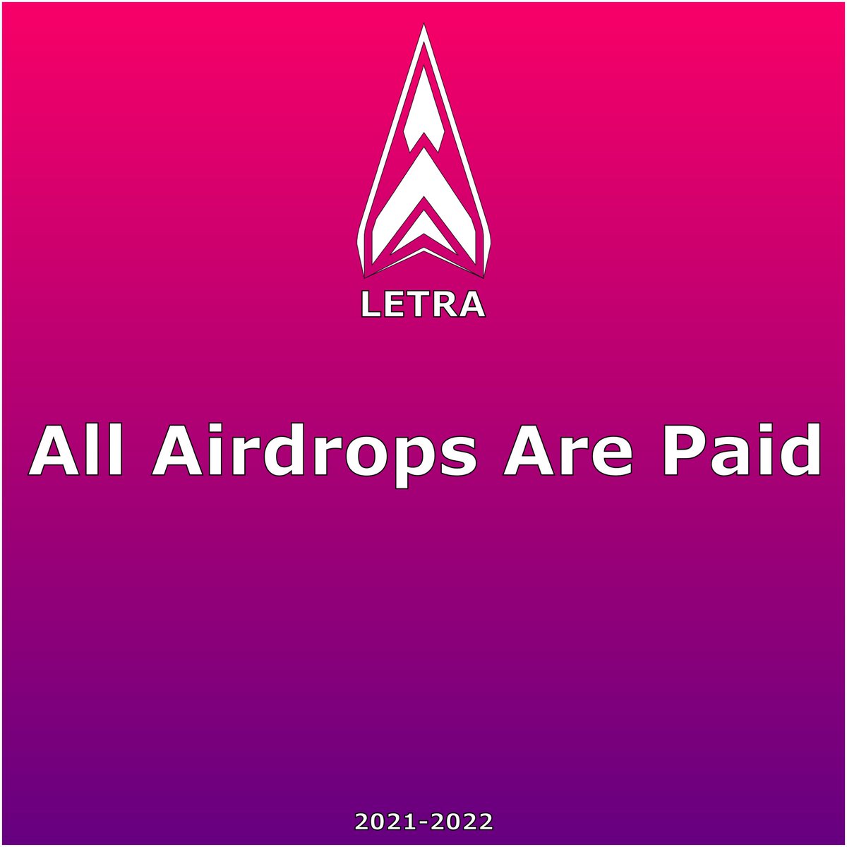 LETRA TOKEN
congratulations
🌹🌹🌹🌹🌹🌹
All Airdrops Are Paid
⬆️⬆️✅
.
.
airdrop@letratoken.com
#letra #trx #airdrop #token #btc #ethereum #dogecoin #airdrops #tokens #cryptocurrencies #crypto #decentraland #shibainu