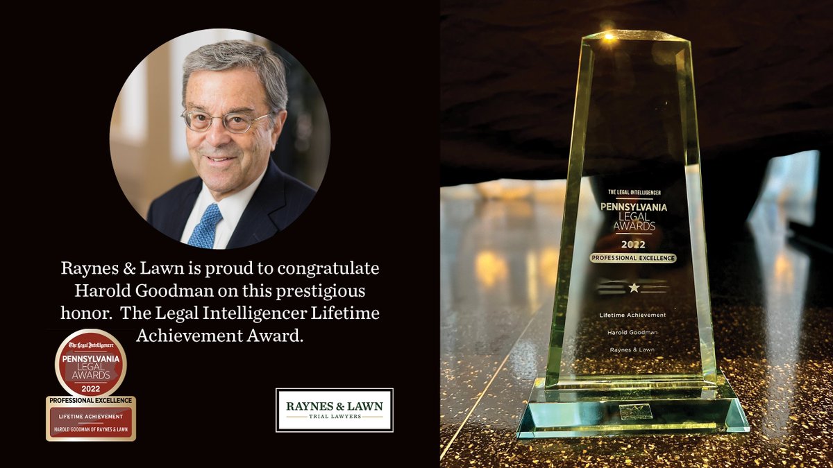 Congratulations to <a href="/haroldigoodman/">Harold I. Goodman</a>  on receiving <a href="/thelegalintel/">Legal Intelligencer</a>  Lifetime Achievement Award!
To learn more about Harold go to: lnkd.in/ezci2cT4