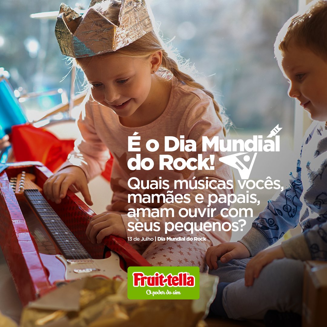 Fruittella_Br's tweet image. Quando dizemos “sim” à musica, criamos conexões e momentos saborosos com nossos pequenos. 🎶 E aproveitando o Dia Mundial do Rock, queremos saber dos papais: qual a música que vocês amam ouvir com a criançada? E fiquem ligados que já já tem coisa boa por aqui! 🥰 #OPoderDoSim