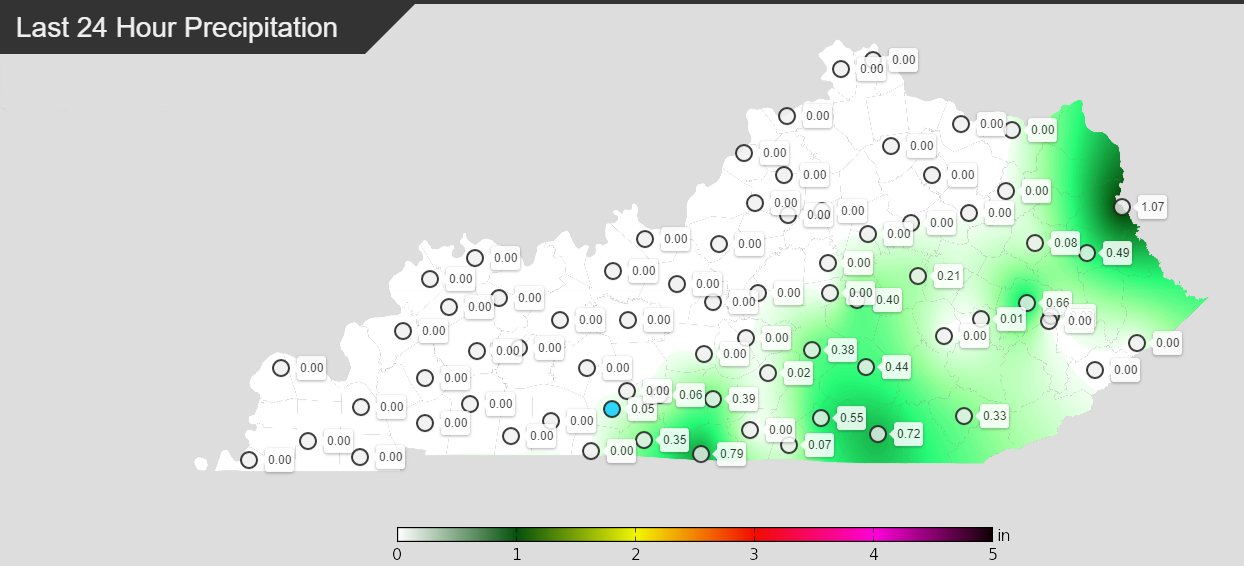 NWS Louisville on Twitter "Latest 24hr rainfall map via the Kentucky