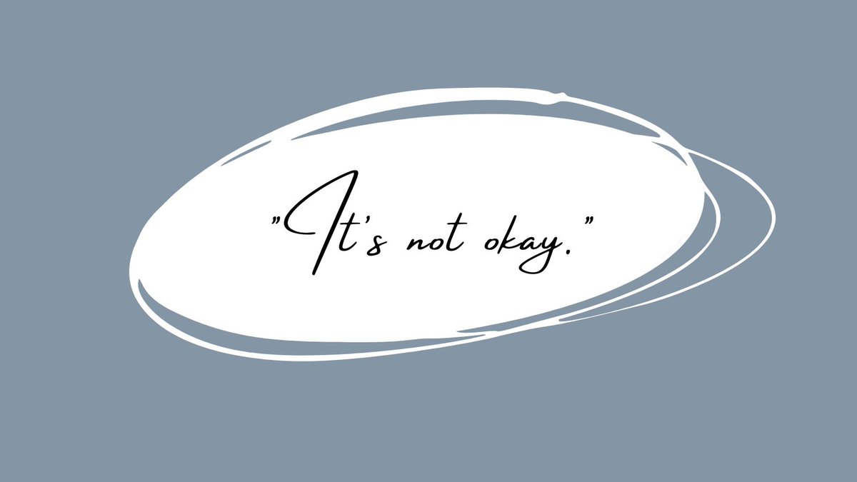 HPprompts's tweet photo. Daily prompt - “It’s not okay.” https://t.co/QtjLnkHuJP