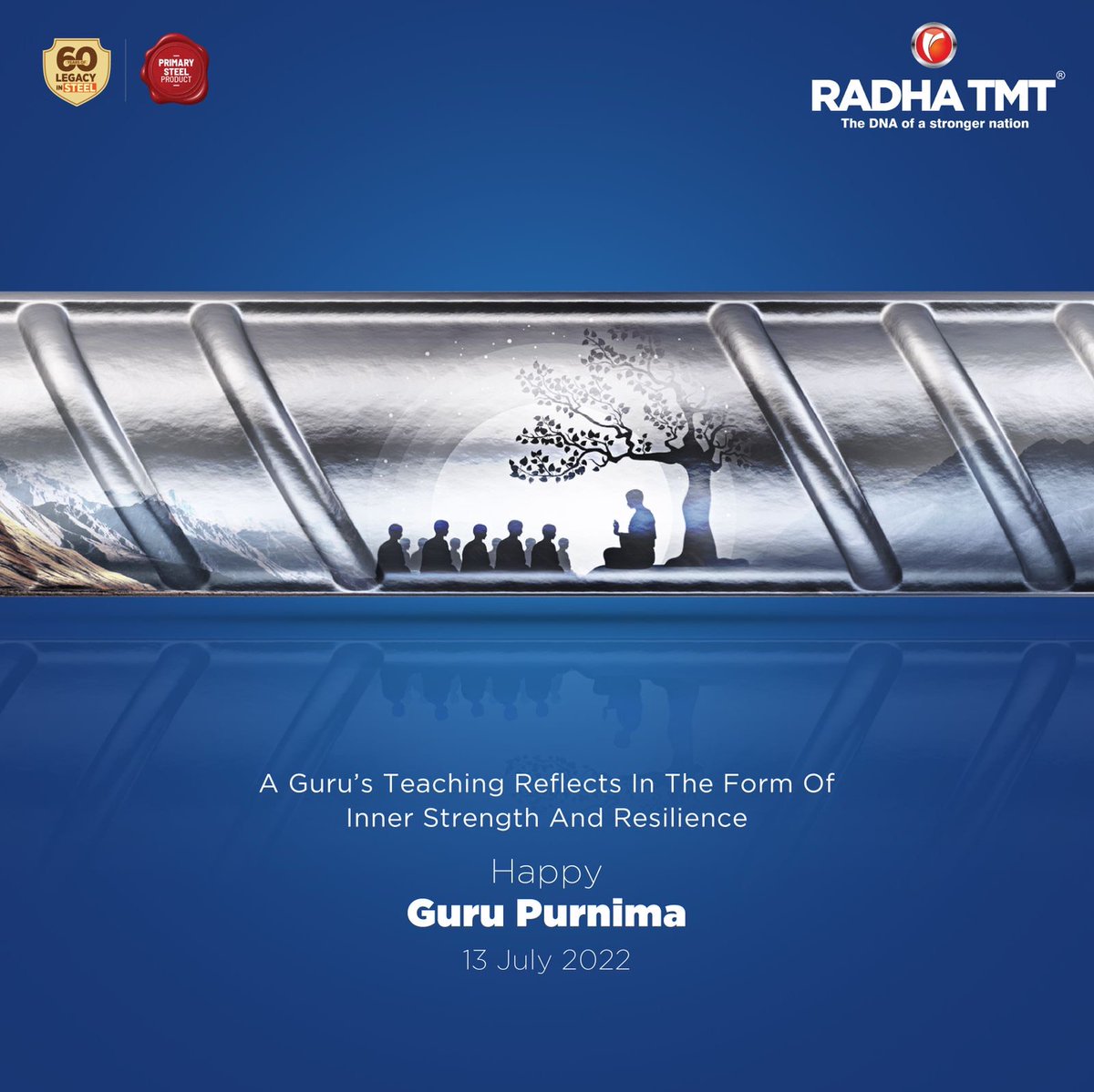 Radha_TMT's tweet photo. A guru is someone who enlightens us, imparts knowledge to us, and helps us navigate the challenges that life throws at us. And to honor all the gurus, wish you all a happy Guru Purnima.

#RadhaTMT #radhatmt550dlrf #radhatmtbars #radhatmt550 #steel #strength #GuruPurnima2022 https://t.co/vuzFVvGgmB