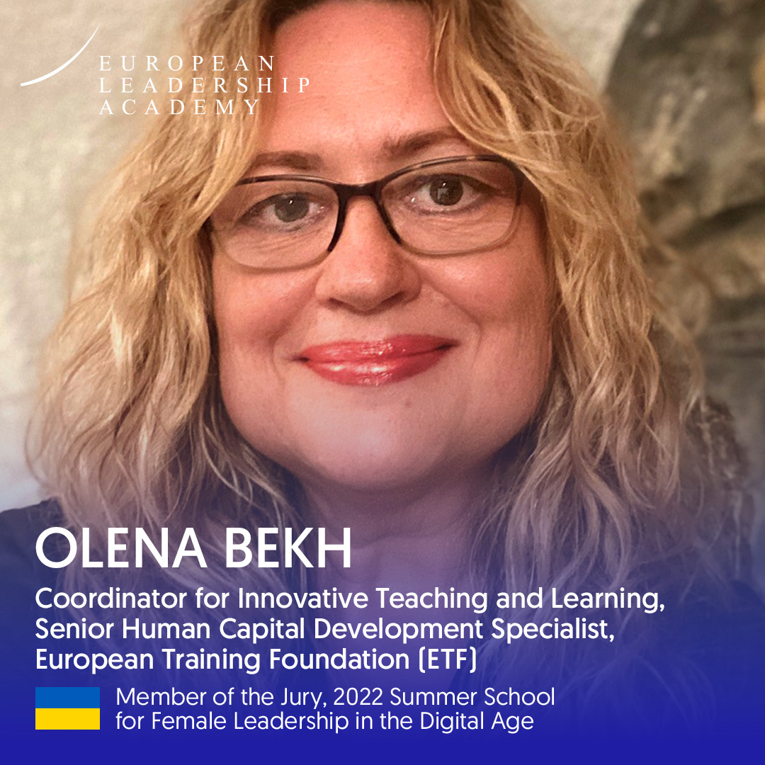 It's wonderful to have <a href="/OlenaBekh/">Olena Bekh</a> join our Summer School jury! She brings remarkable expertise in learning and innovation with <a href="/etfeuropa/">European Training Foundation 🇪🇺</a>, helping to create new possibilities for #NextGenChangeMakers from Ukraine!👩‍🎓
europeanleadershipacademy.eu/summer-school/…