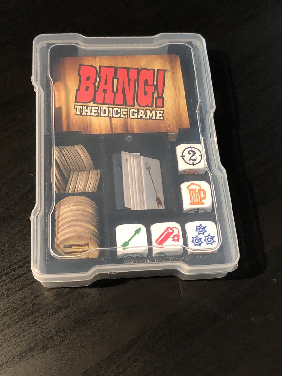 KuhnKen's tweet photo. Another custom #smallboxgame insert in the books! This time Bang! The Dice Gameโฆ#boardgames https://t.co/EQ9QKe4lj2