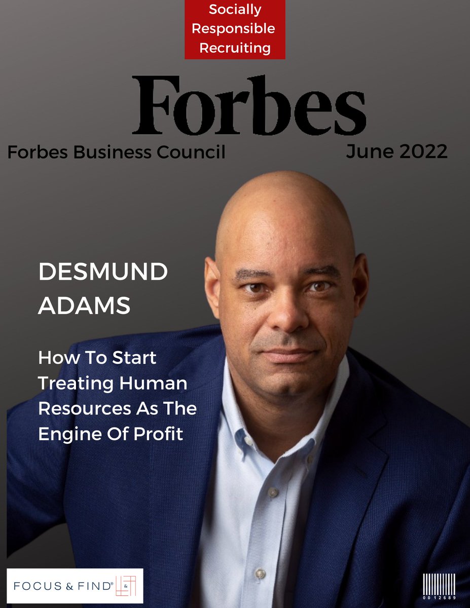 Are you ready to see the human resources department as an investment and an engine of company profit—instead of an overhead cost?

Founder of Focus and Find, Desmund Adams weighs in with his latest Forbes contribution. Read it here: bit.ly/3OF36Gf

#inclusion #leadership