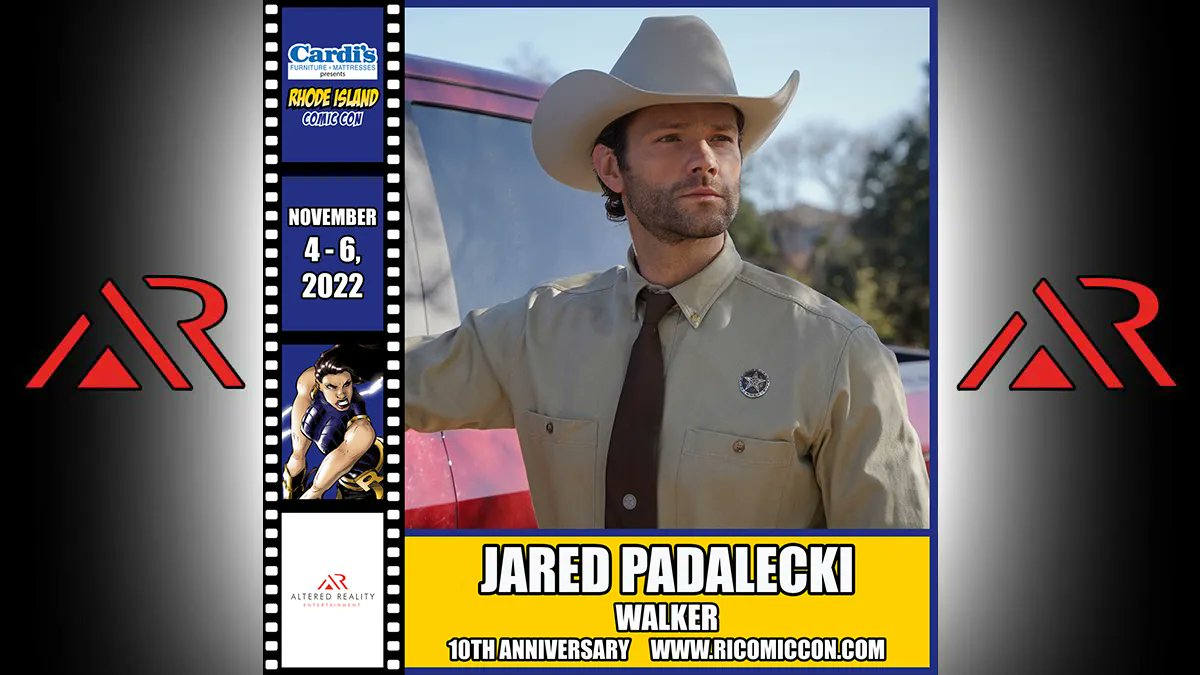 Rhode Island Comic Con (@ricomiccon) on Twitter photo Join us for our 10th Anniversary as we welcome <a href="/jarpad/">Jared Padalecki</a> to <a href="/ricomiccon/">Rhode Island Comic Con</a> presented by <a href="/NIROPE/">Cardi's Furniture & Mattresses</a>, Nov. 4-6 at <a href="/RIConvention/">Rhode Island Convention Center</a> & @DunkinDonutsCtr. Buy tickets at ricomiccon.com!
#RICC #ProvidenceRI #rhodeislandcomiccon <a href="/ProvidenceRI/">GoProvidence</a> <a href="/RITourism/">Rhode Island</a> <a href="/comicconbyar/">Altered Reality Entertainment</a> Join us for our 10th Anniversary as we welcome <a href="/jarpad/">Jared Padalecki</a> to <a href="/ricomiccon/">Rhode Island Comic Con</a> presented by <a href="/NIROPE/">Cardi's Furniture & Mattresses</a>, Nov. 4-6 at <a href="/RIConvention/">Rhode Island Convention Center</a> & @DunkinDonutsCtr. Buy tickets at ricomiccon.com!
#RICC #ProvidenceRI #rhodeislandcomiccon <a href="/ProvidenceRI/">GoProvidence</a> <a href="/RITourism/">Rhode Island</a> <a href="/comicconbyar/">Altered Reality Entertainment</a>