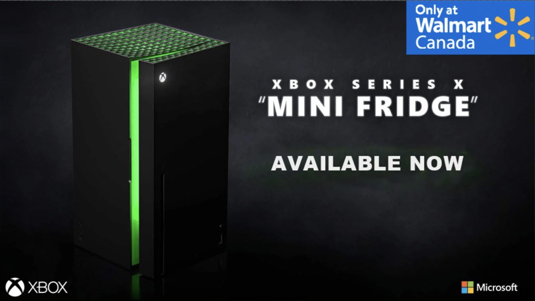 WalmartCAGaming's tweet photo. 🇨🇦Xbox Mini Fridge Alert🇨🇦

The #Xbox Mini Fridge is now available to pre-order ONLINE ONLY at Walmart Canada. Supplies are limited.

Multiple orders will be cancelled. Limit 1 per household. Please check the confirmation email for shipping timelines.

➡️ https://t.co/W2nkhsM507 https://t.co/FgSUWb3tAH