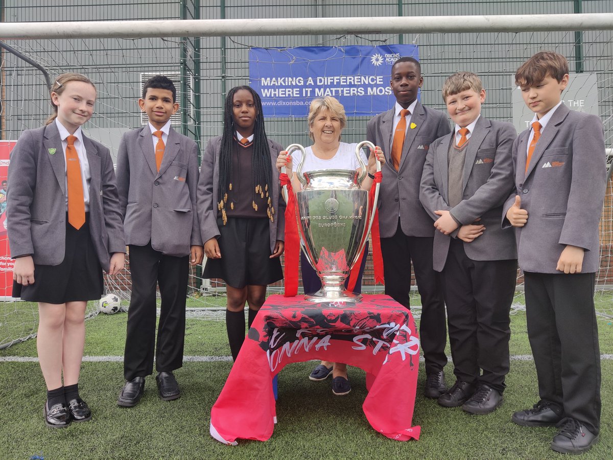 We had a VIP guest in school to celebrate our students success this year. The Champions League Trophy was the talk of the Academy and it was great to get up close to such a famous cup. Thanks to <a href="/LFC/">Liverpool FC</a> for bringing  Ol' Big Ears to see us. #TeamDixons