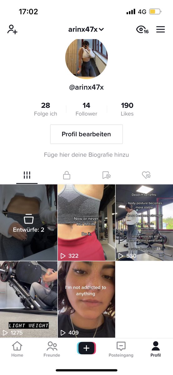 Folg mir bitte NICHT. Nur cringer gym content