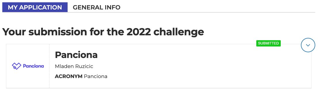 And here we go - submitted! 🚀

Let's see if they like us.

I'll be notified by the end of August if <a href="/TryPanciona/">Panciona</a> is among 20 selected teams. 🤞