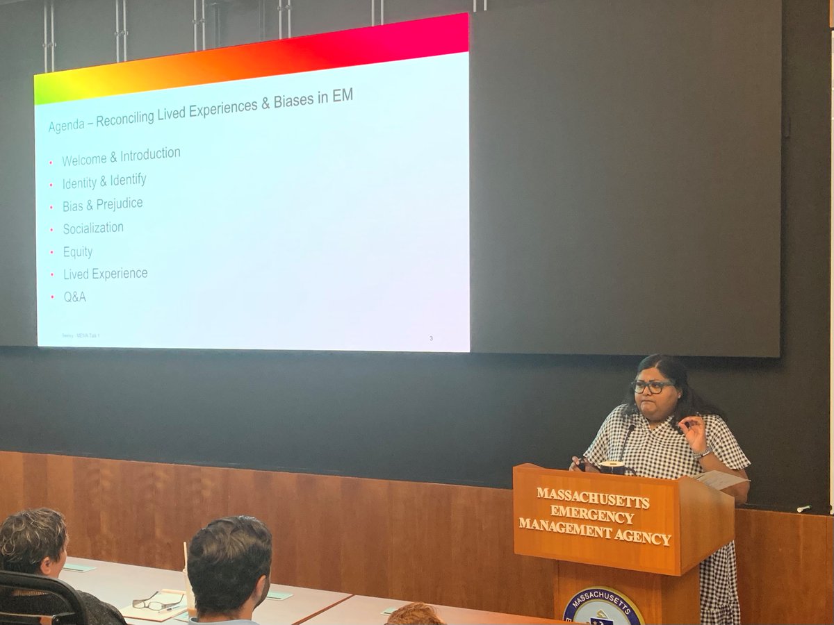 MassEMA's tweet image. Thank you to Susamma Seeley for delivering part 1 of a 2 part training for MEMA on equity in emergency management to ensure equity and accessibility of our emergency management policies and programs. 

Today&apos;s training focused on how our own identities and biases impact our work.