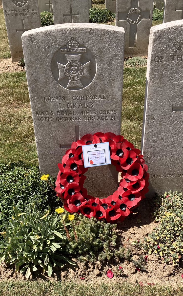 DurhamJohnston's tweet photo. Our final two sites on the Somme were Caterpillar Valley Cemetery and Delville Wood, both of which have graves of past students of the school. We've then travelled through to Ypres, ready for the Last Post at the Menin Gate this evening. #DJBattlefields22 https://t.co/zeifcWaOdw