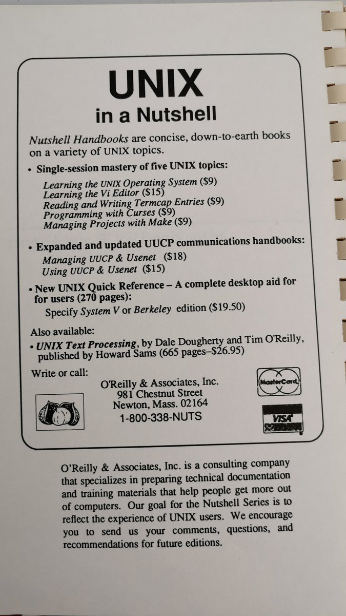 bstevant's tweet image. Je ne connaissais pas cette série Nutshell Handbooks de chez O'Reilly (1987). ❤️ le papier, la reliure et la couv cartonnée #vintage