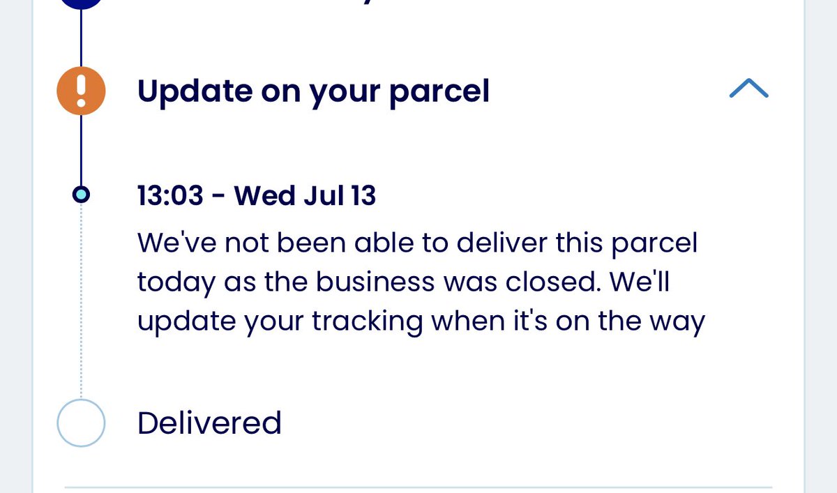 How does @ASOS use a courier that 1. Says they can’t find a safe place to leave a parcel at a hotel? And 2. Is closed the next day so can’t deliver!