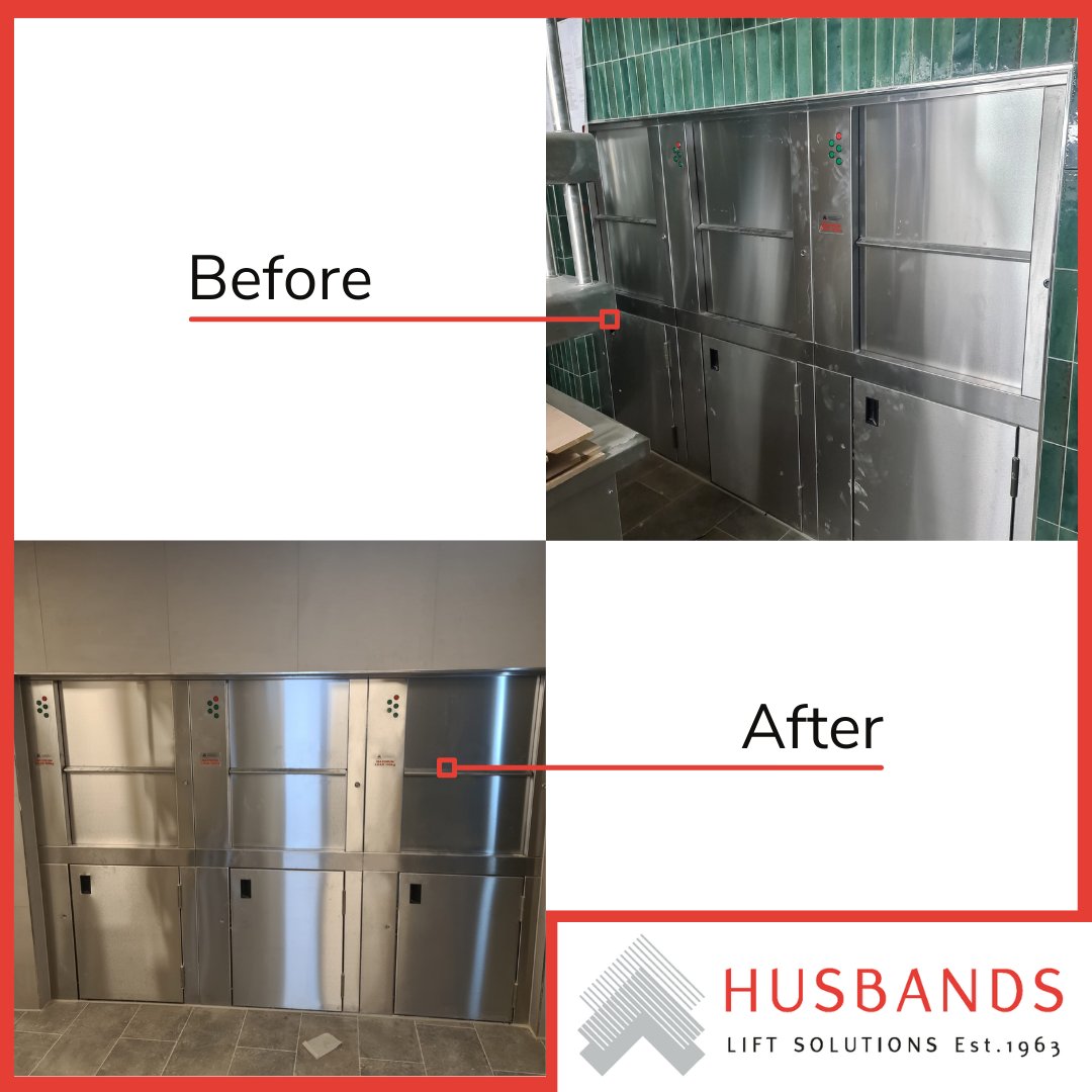 Amazing how a basic refurbishment can bring a lift back to the  modern day. 🛠⚙🖌

#goodslift #dumbwaiter #refurbishment #kitchen