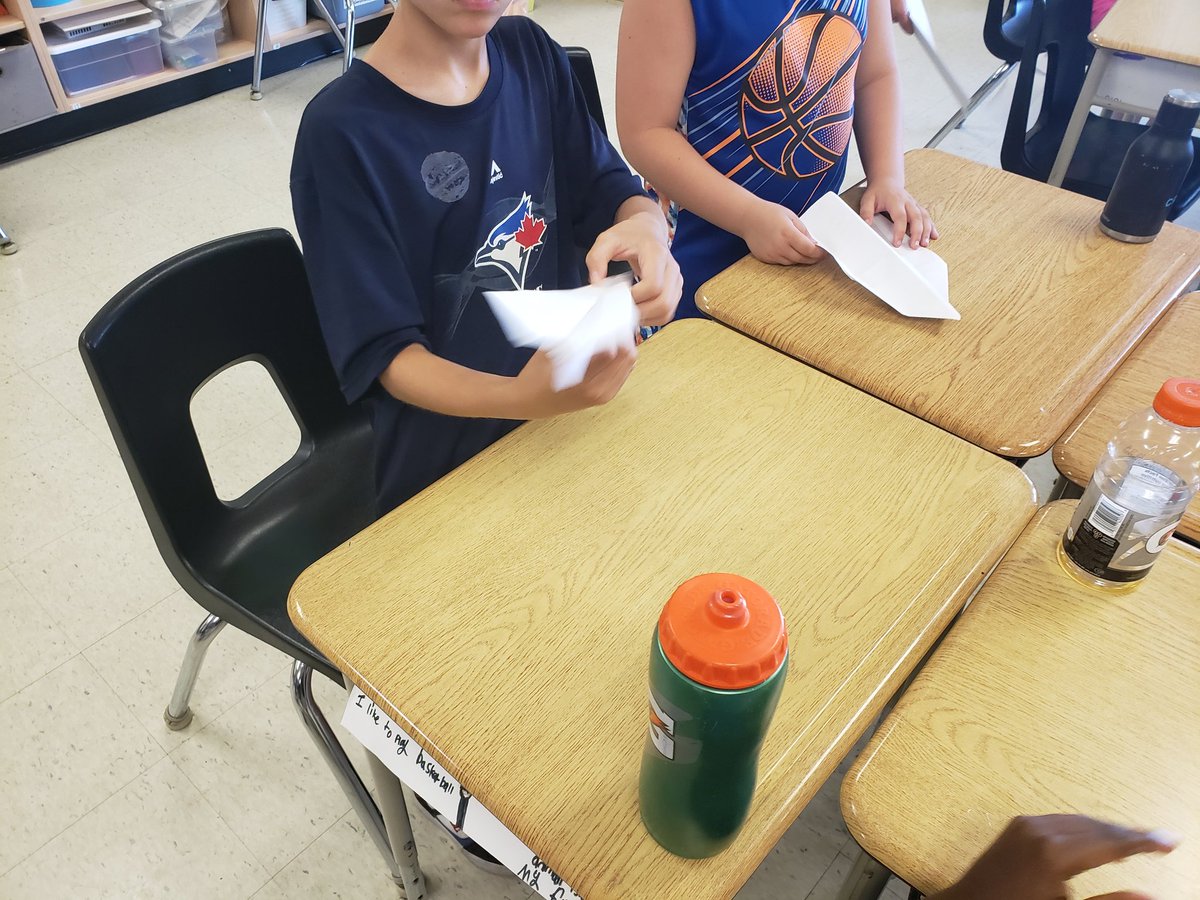 Getting ready for the paper airplane class competition at #SummerBoost2022! School semi-finals later this week! #excited #schoolcompetition