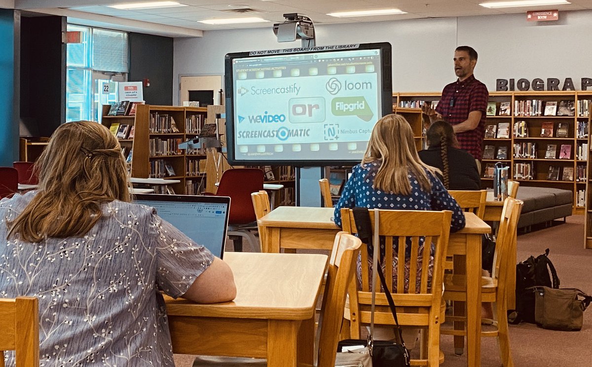 Thanks @JakeMillerTech for sharing fun ways to use student screencasting 🎥 across content areas @upstatetech! Let’s make learning stickier!🤩 #2022UTC