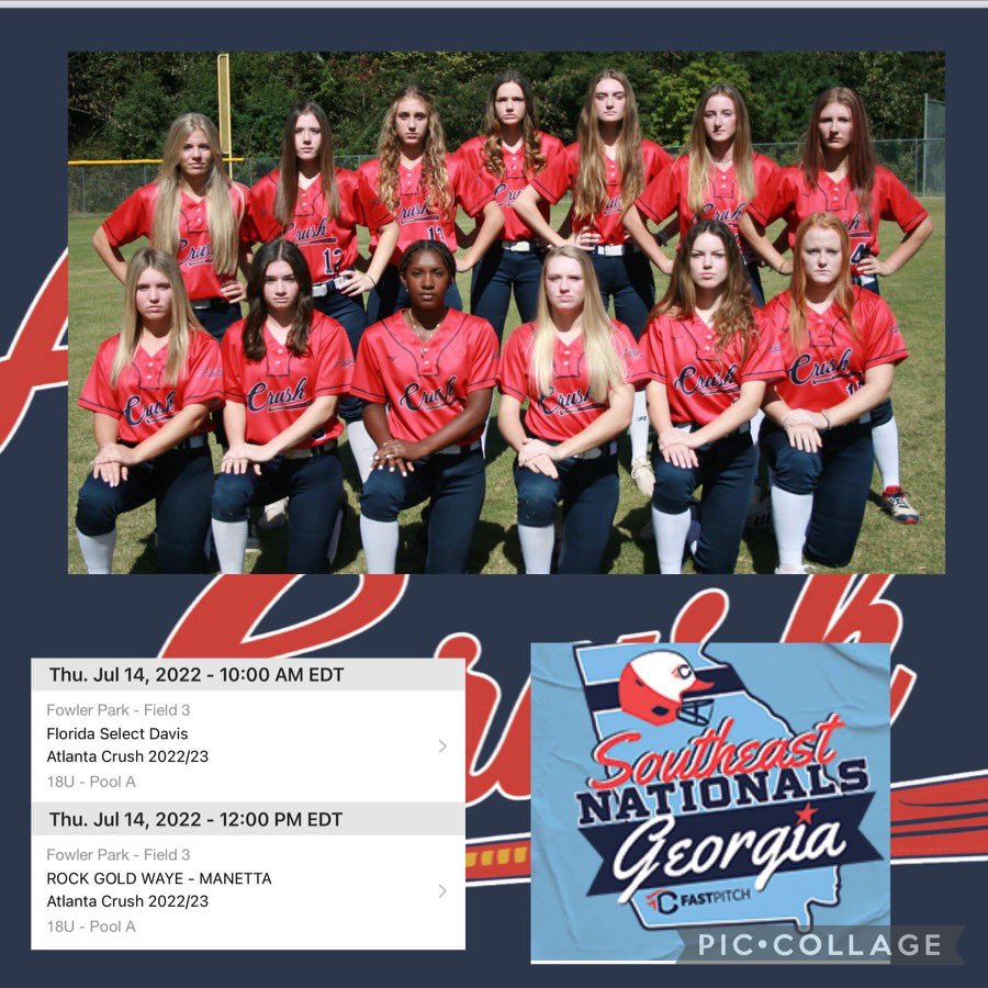 Excited for Triple Crown this weekend!! Come out and watch us play! <a href="/UWGSoftball/">West Georgia Softball</a> <a href="/YHC_Softball/">YHC Softball</a> @VStateSoftball <a href="/shelbyhill68/">Shelby Hill</a> <a href="/CoachpooleU/">CoachPoole_USCA</a> <a href="/atlantacrush1/">Atlanta Crush Elite Sports</a>