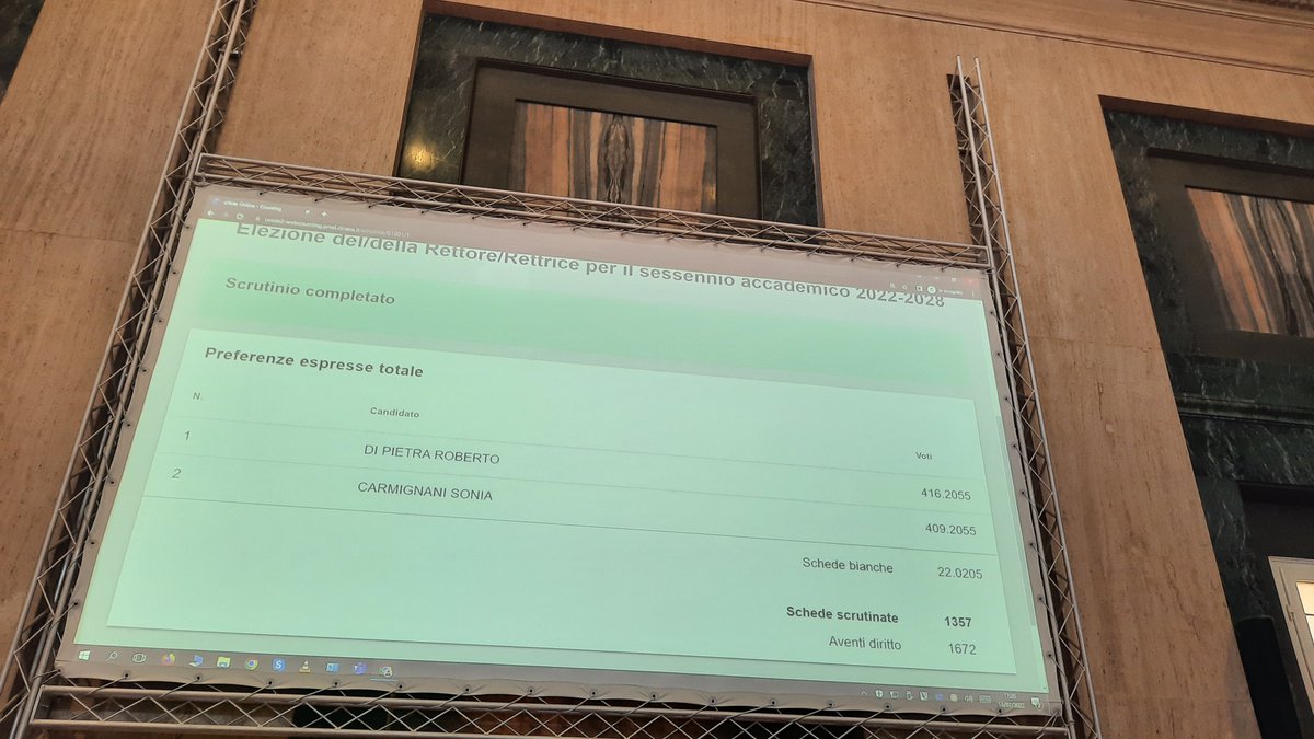 Il professor #RobertoDiPietra proclamato Rettore dell'#Università di #Siena per il mandato 2022-2028.
Seguiranno aggiornamenti.