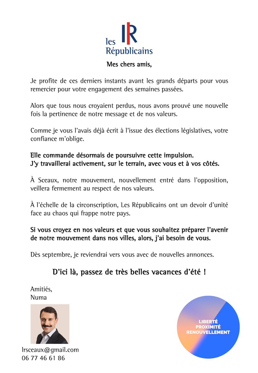 Passez un bel été  🇫🇷🌞
Rendez-vous à la rentrée !