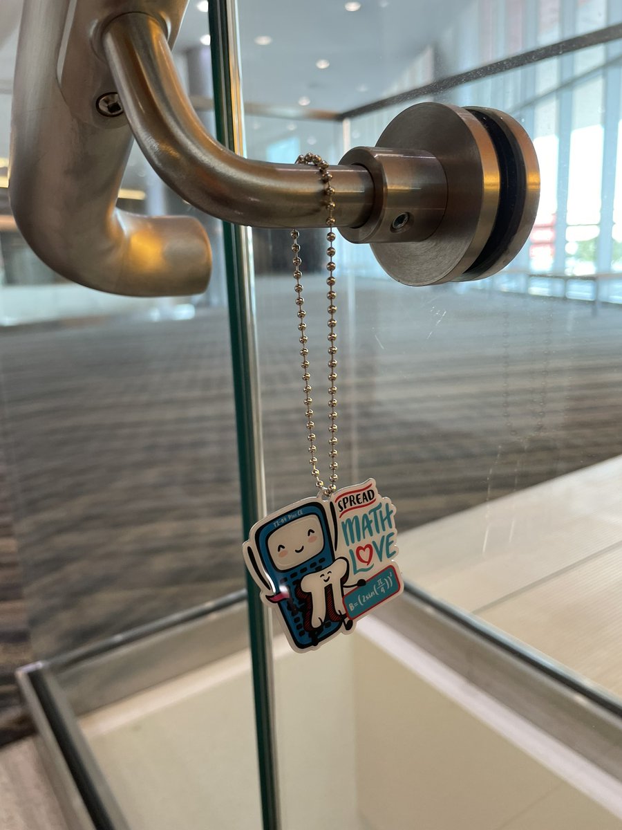 TICalculators's tweet image. If you are at #CAMT we have a mini #geocaching hunt for you! Find one of our math buddy tags to take home - hints in the pics. Happy hunting!