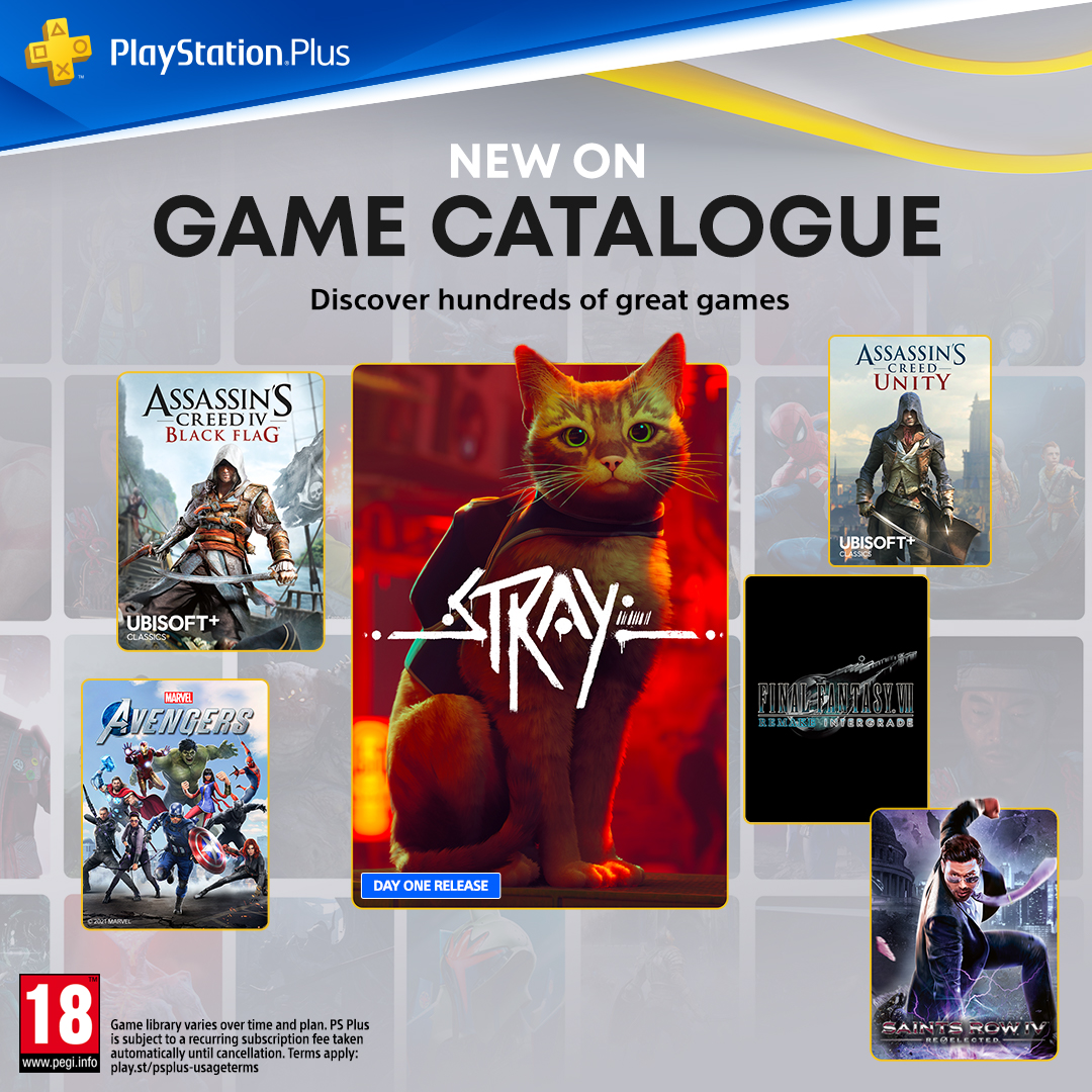 PlayStation Plus Game Catalog lineup for July: Stray, Final Fantasy VII  Remake Intergrade, Marvel's Avengers – PlayStation.Blog
