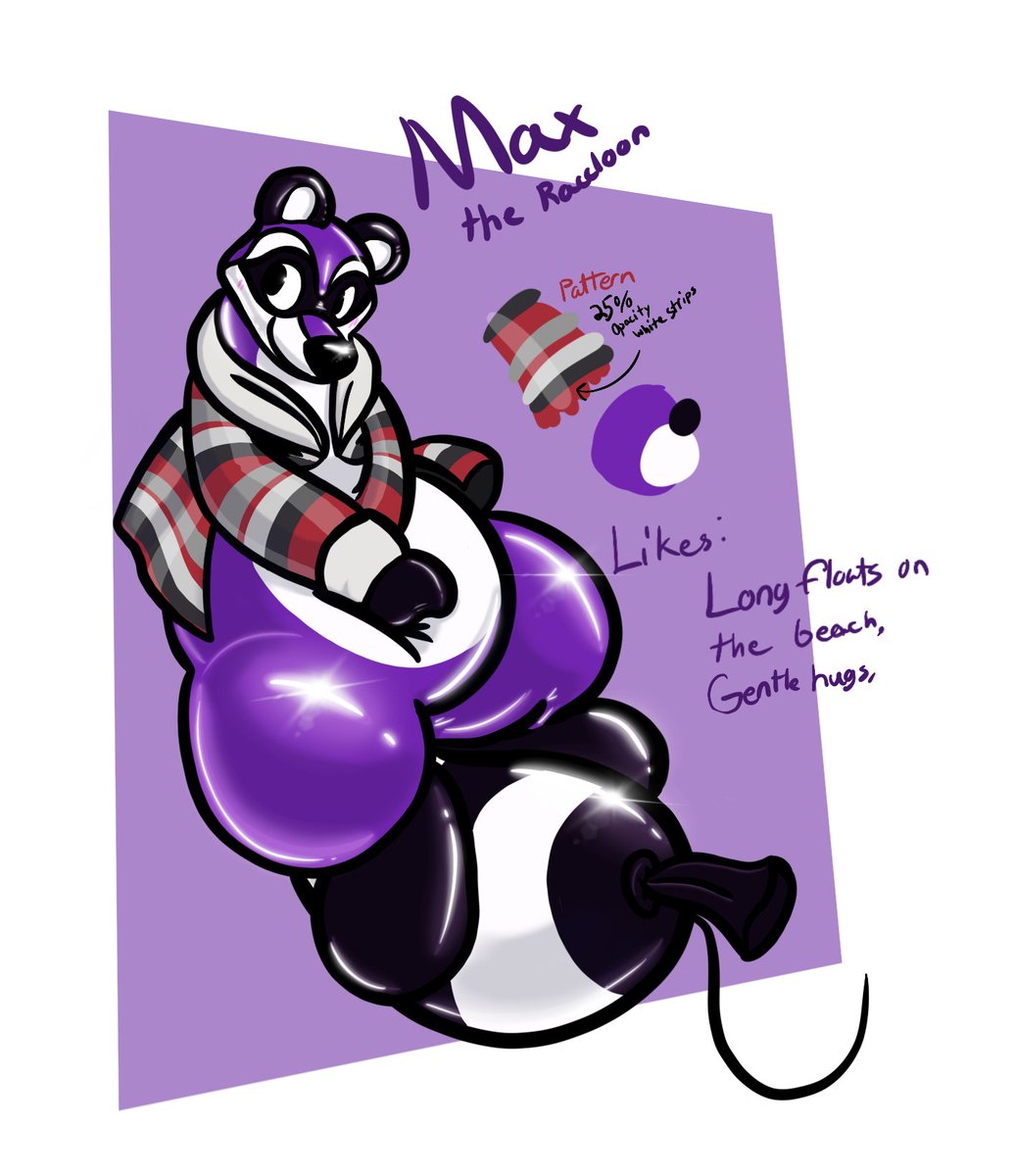 Meet Max, the purple Raccloon!
And in case you're wondering, yes he is based on the <a href="/squeaklatex/">Squeak Latex</a> raccoon! I recently got a purple raccoon suit and wanted to give him a bit of a character. He's got that jacket on because its actually a jacket i own and its my fav ❤️💜🖤🤍