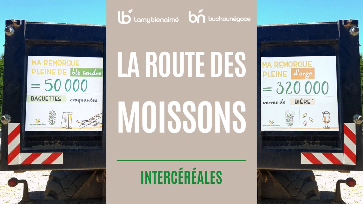 Avez-vous aperçu les différents messages des autocollants sur nos remorques/caissons ?
Une belle initiative d'<a href="/intercereales/">Intercéréales</a> pour communiquer sur nos métiers auprès du grand public circulant sur nos routes #LaRouteDesMoissons