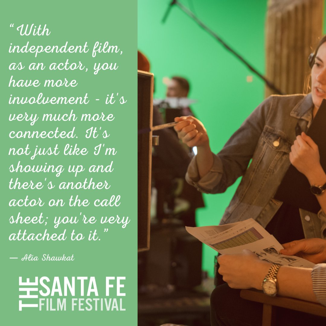 santafefilmfest's tweet photo. “With independent film, as an actor, you have more involvement - it's very much more connected. It's not just like I'm showing up and there's another actor on the call sheet; you're very attached to it.”

― Alia Shawkat https://t.co/PIb4saBeqA