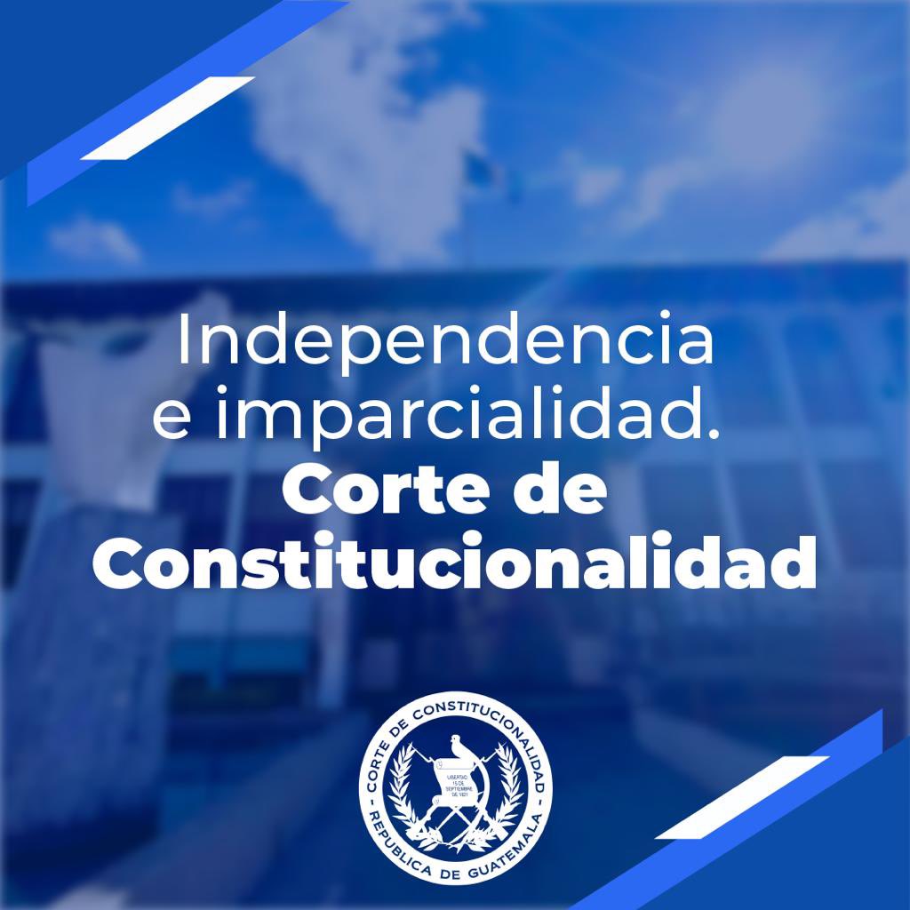 CC_Guatemala's tweet photo. Independencia e imparcialidad.
Corte de Constitucionalidad https://t.co/VjQb8vZqZN