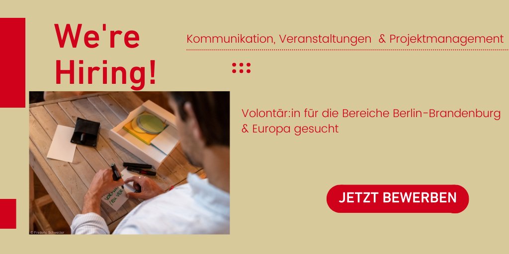 Die #SZB vergibt ab sofort ein #Volontariat für die Bereiche #BerlinBrandenburg und #Europa. Haben Sie Lust auf vielseitige Aufgaben im gemeinnützigen Bereich & Einblicke in gesellschaftspolitische Zusammhänge? Dann bewerben Sie sich jetzt: stiftungzukunftberlin.eu/jobs/