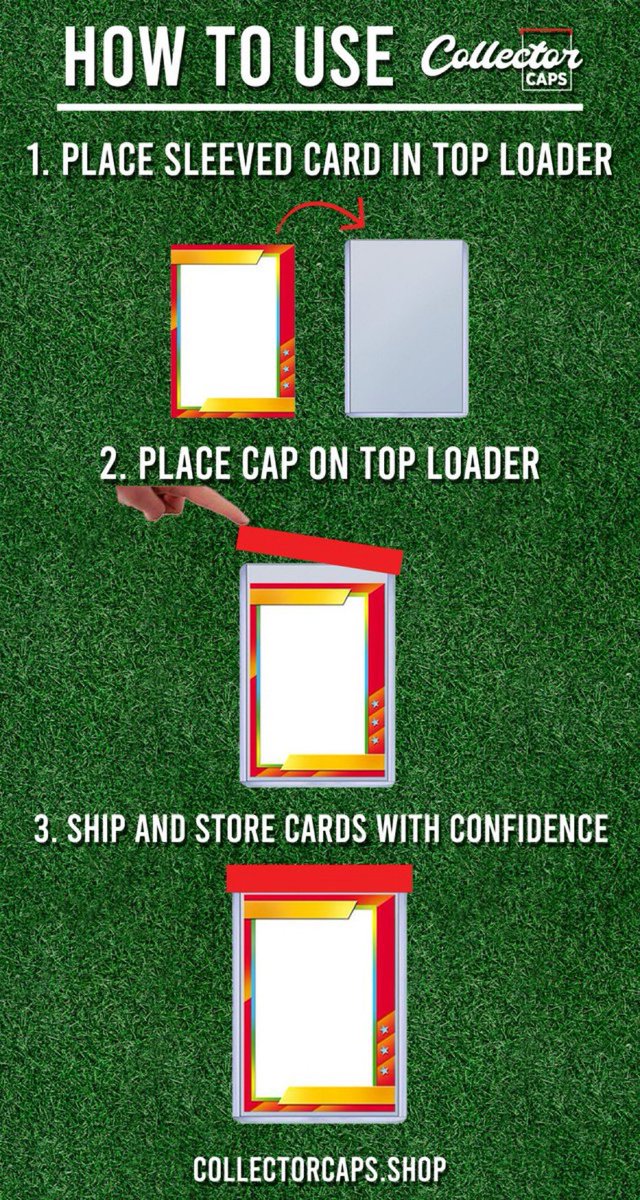 CollectorCaps's tweet photo. We made it simple so you can protect your cards without issue. 

Collector Caps - They Just Work.

https://t.co/KBJnJRglJI https://t.co/rgOVcJujXR