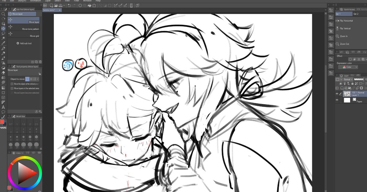 wet + bleed 