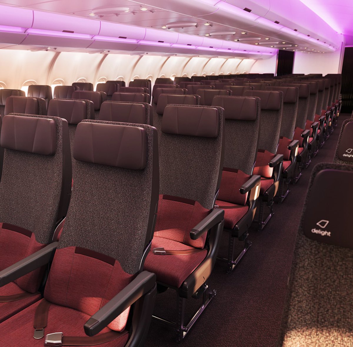 RobHall18's tweet photo. @VirginAtlantic latest Airbus A330neo features 30 upper class seats with mood lighting and privacy doors. The “Loft” social space improves passenger experience with refreshments and two 27” panoramic screens. Space for 156 economy seats with 31” pitch.

#avgeek #aviation #travel https://t.co/Kxuy7hp93Z