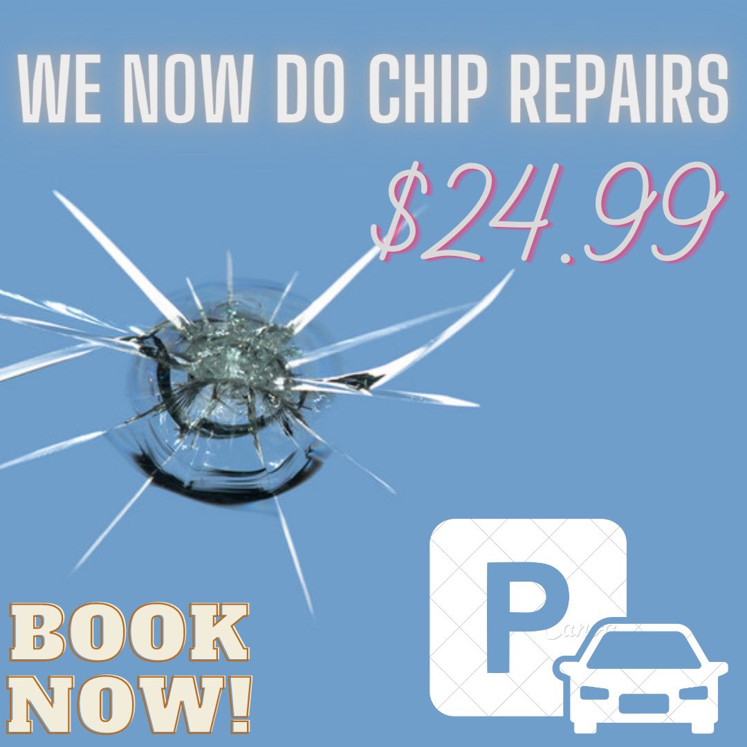Hey y'all! We now do windshield rock chip repairs for only $24.99! Best part is we come to you and your vehicle doesn't go anywhere! Book yours today!! #rockchip #windshields