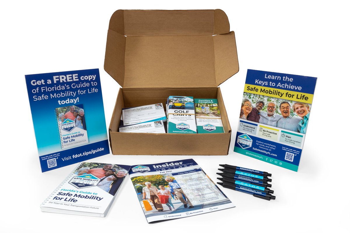 SafeMobilityFL's tweet photo. Health care workers can help patients and their loved ones navigate life beyond the driver’s seat. Visit https://t.co/OzTyx6vCLV to request free #SafeMobilityFL resources to share in your office. #SafeMobilityFL #MobilityIndependence @MyFDOT @FloridaMedical https://t.co/D4IRwCSD0G
