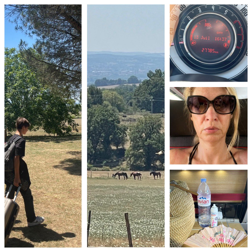 Paris / Puech-Merlhou AR par 38 degrés #missionAccomplie ! Ado livré, mère délivrée, de retour au frais dans TGV 💪🏻😀🐴 #COMettes CyaSoon